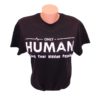 Only Human Promo Shirt in Black and Orange with Front and Back Prints